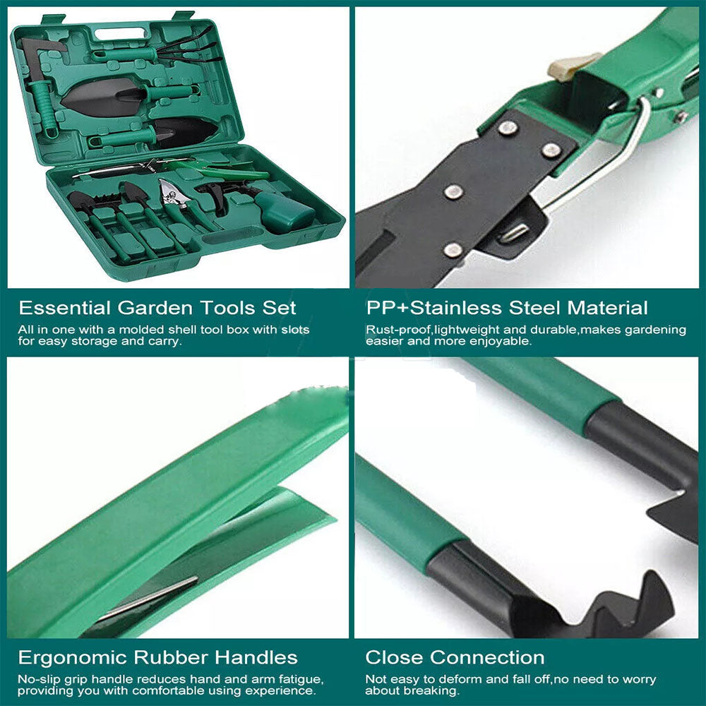 Gardening Accessories: Shovel Harrow Potted Flower Gardening Tools Gift Kit Glove Garden Tool 10Pcs/Set