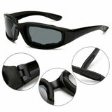 3pcs Chopper Foam Padded Motorcycle Riding Glasses Sunglasses Windproof Goggles