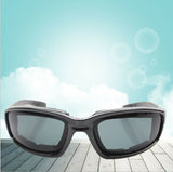 3pcs Chopper Foam Padded Motorcycle Riding Glasses Sunglasses Windproof Goggles