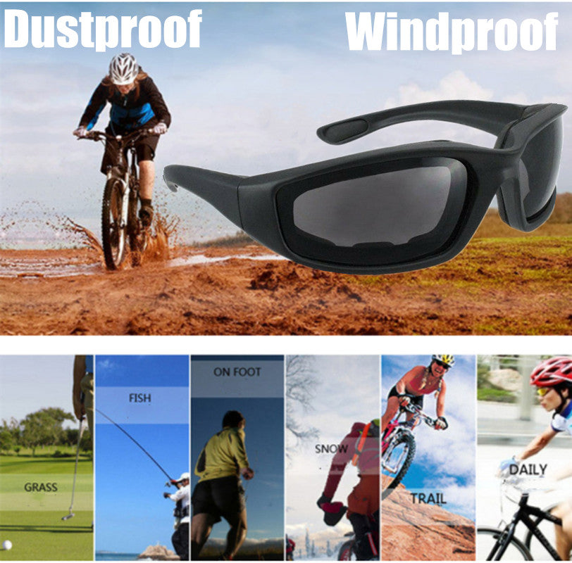 Bicycle Parts: 3pcs Chopper Foam Padded Motorcycle Riding Glasses Sunglasses Windproof Goggles