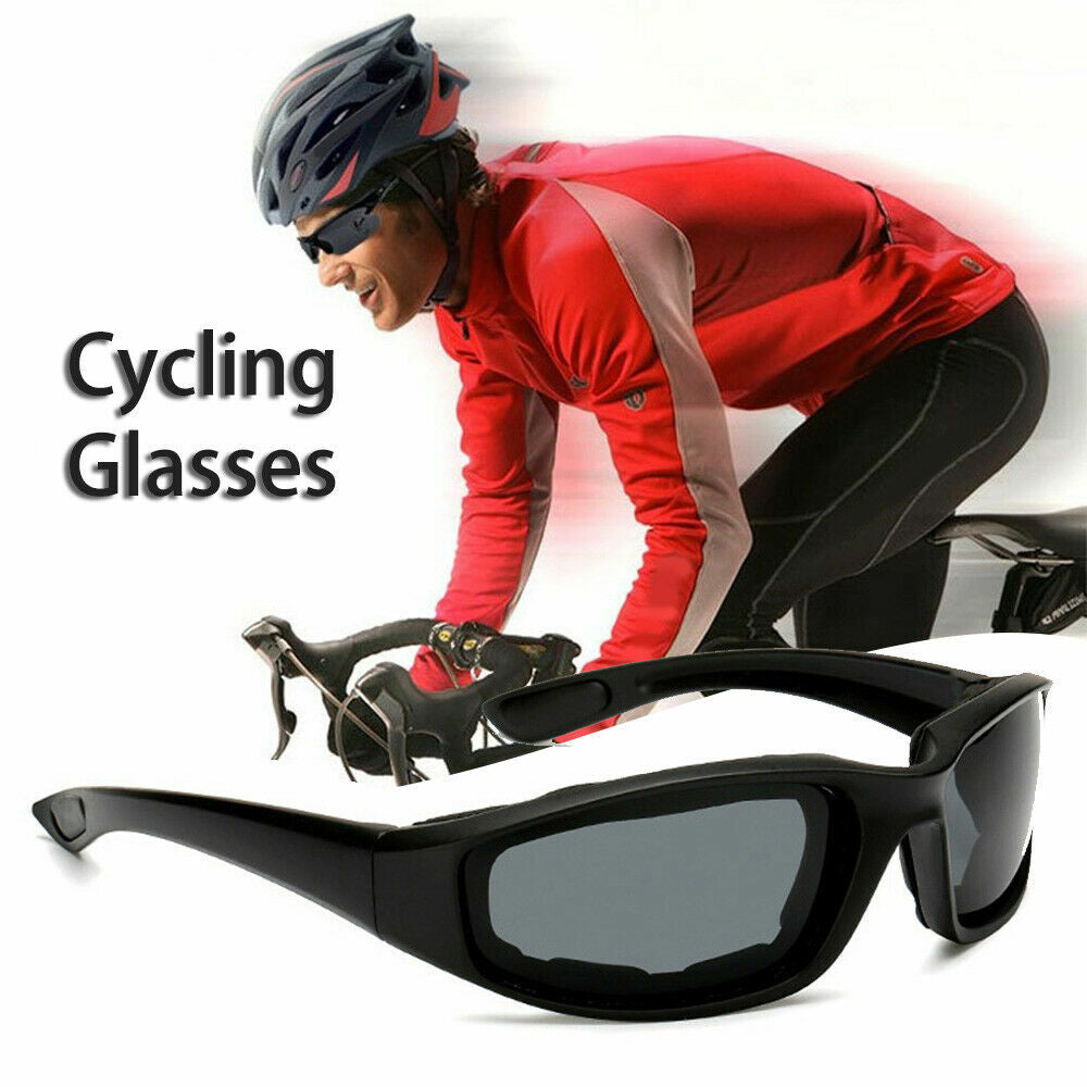 Bicycle Parts: 3pcs Chopper Foam Padded Motorcycle Riding Glasses Sunglasses Windproof Goggles