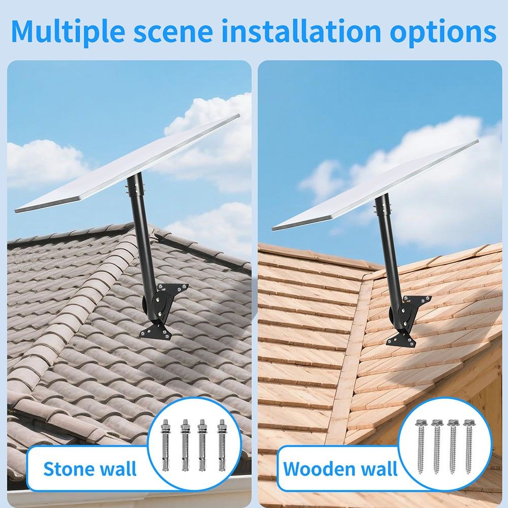 For Starlink Gen 3 Mount Mounting Kit Heavy Duty Roof &Wall 180° Adjustable Pole