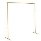 Other Wedding Decorations: Wedding Arch Gold Square Backdrop Flower Display Stand Background 2.2M