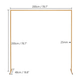 Other Wedding Decorations: Wedding Arch Gold Square Backdrop Flower Display Stand Background 2.2M