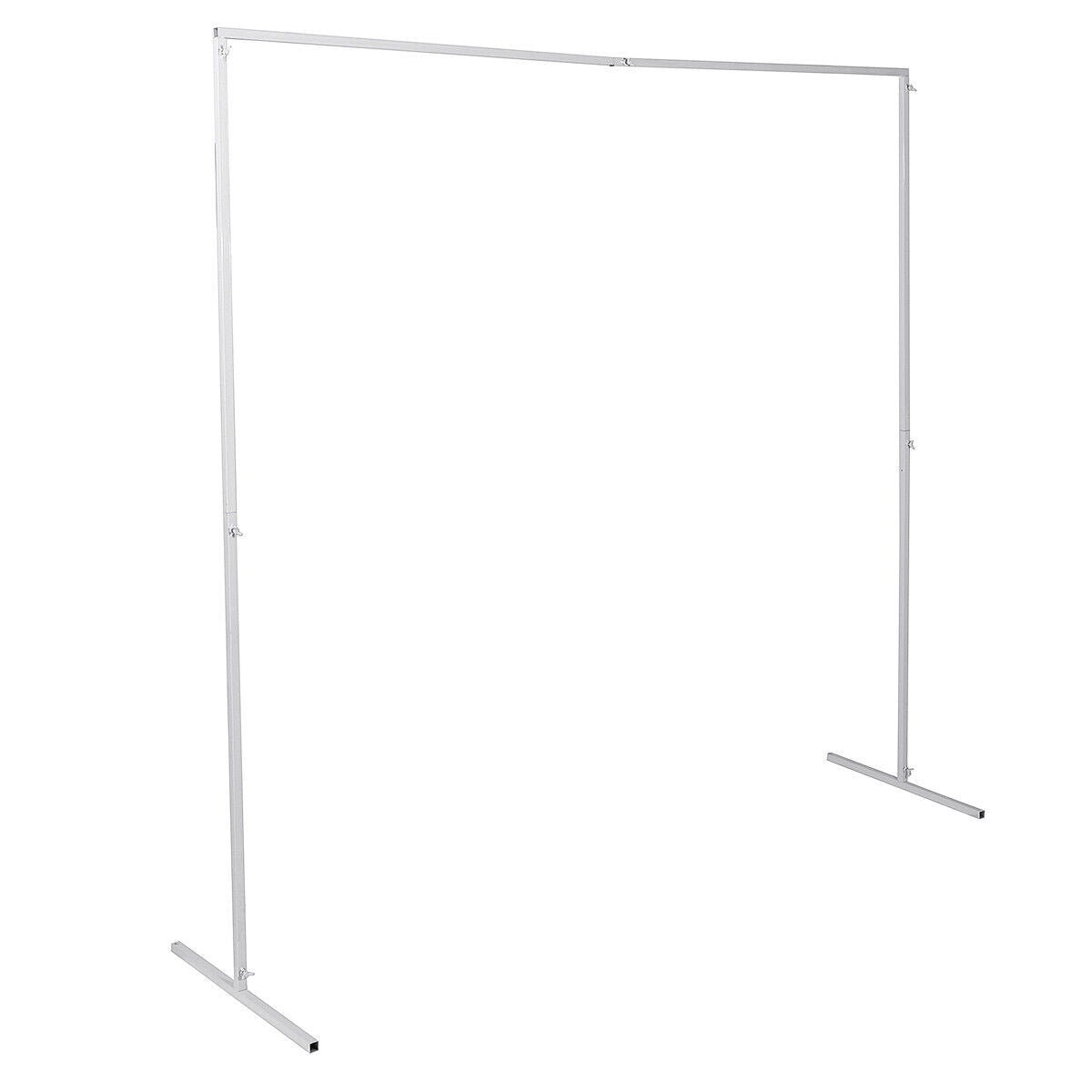 Other Wedding Decorations: Wedding Arch White Square Backdrop Flower Display Stand Background 2.2M