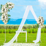 Other Wedding Decorations: Wedding Arch White Square Backdrop Flower Display Stand Background 2.2M