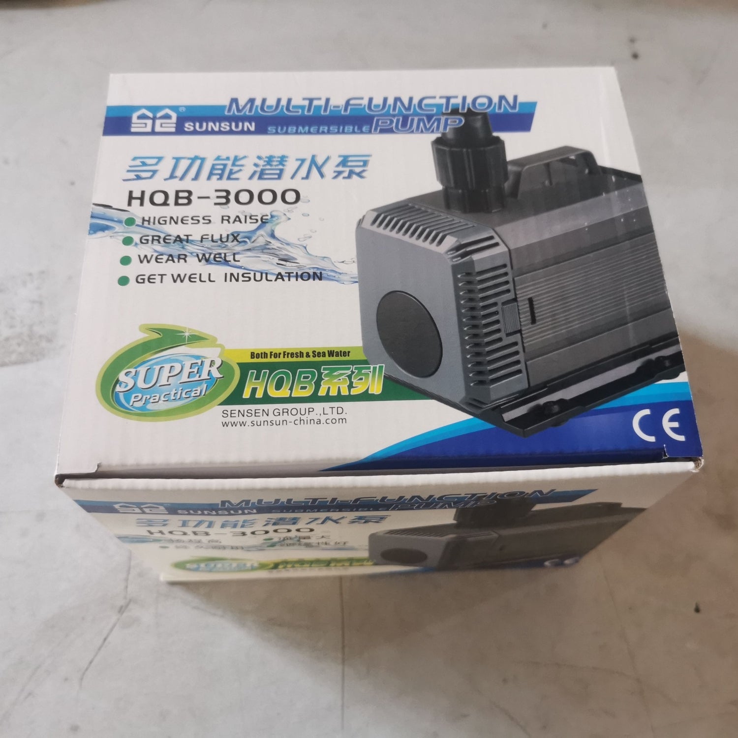 Sewage Pumps: 2500LPH HQB-3000 SUNSUN Submersible Water Pump Aquarium Fountain Pond Tank AU