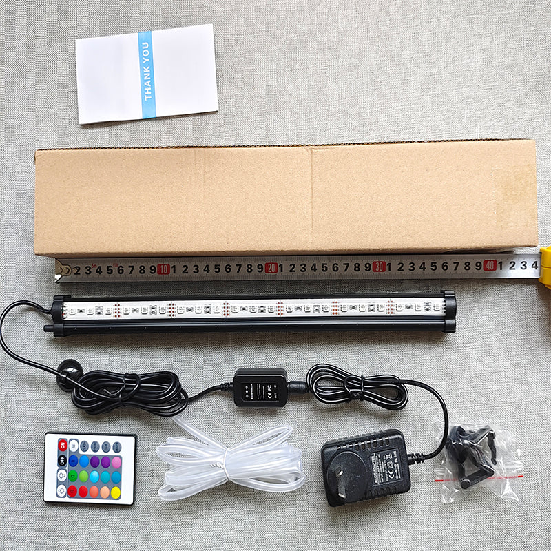 Garden Wall Lights: 38cm LED Aquarium Lights Submersible Air Bubble RGB Light for Fish Tank Underwater