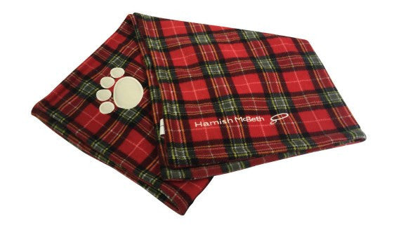 Blankets & Throws: Red Tartan Dog Blanket