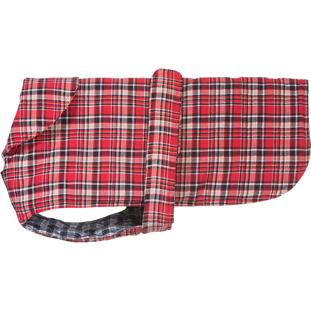 Dog Apparel: Tartan Red Dog Coat 40cm