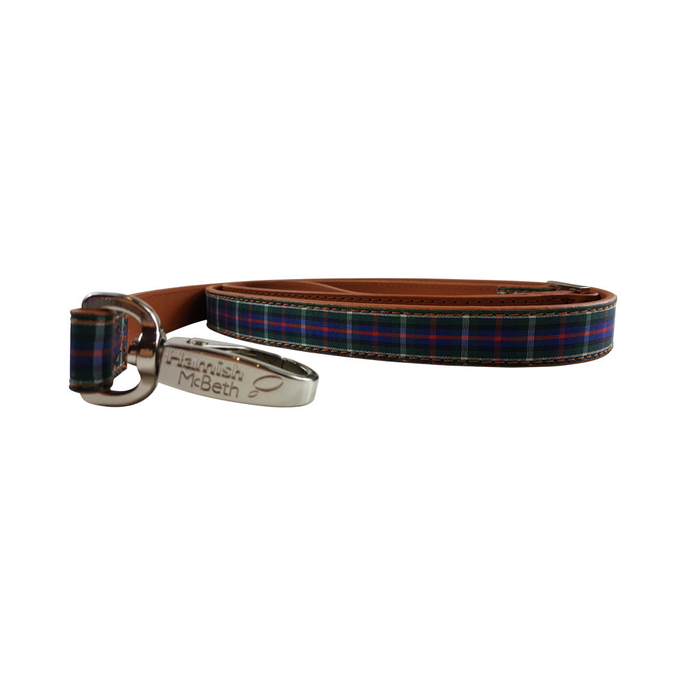 Ottomans & Footstools: Highland Blue Tartan Dog Lead