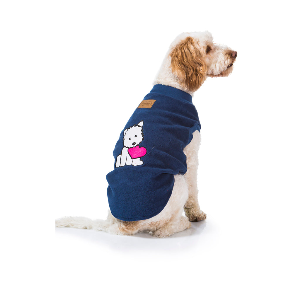 Dog Apparel: Puppy Heart Blue Dog Pyjamas 40cm