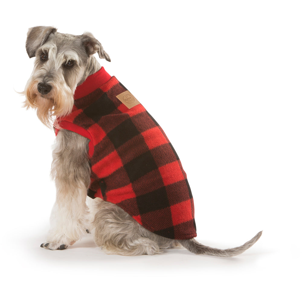 Dog Apparel: Red Check Dog Pyjamas 30cm