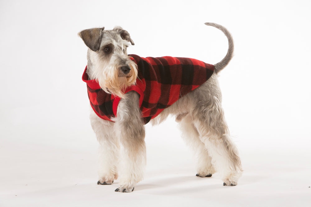 Dog Apparel: Red Check Dog Pyjamas 50cm