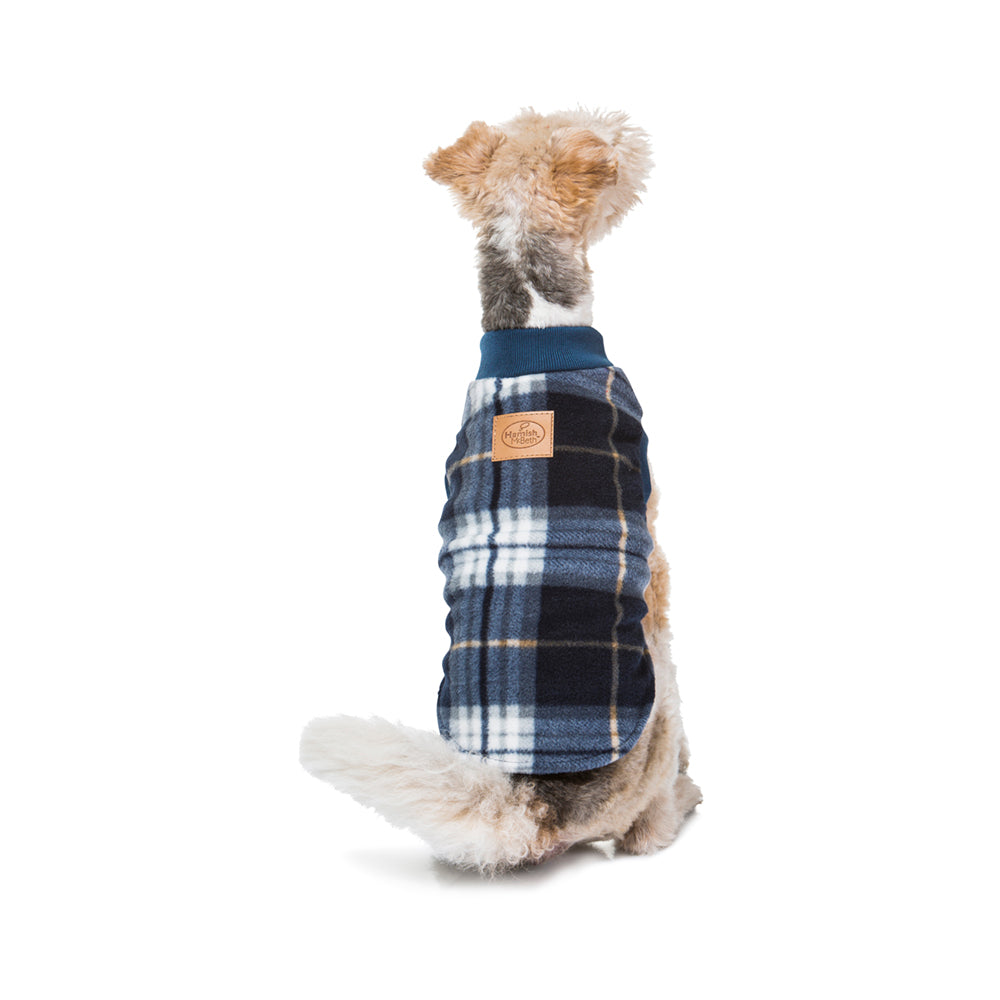 Dog Apparel: Blue Tartan Dog Pyjamas 40cm