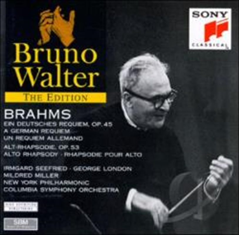 Music CDs: Brahms: German Requiem Op45: A - Walter: Seefried: London: Miller: N Cd Album