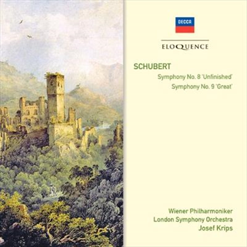 Music CDs: Schubert: Symphonies Nos 8 + 9 - Krips, Josef Cd Album