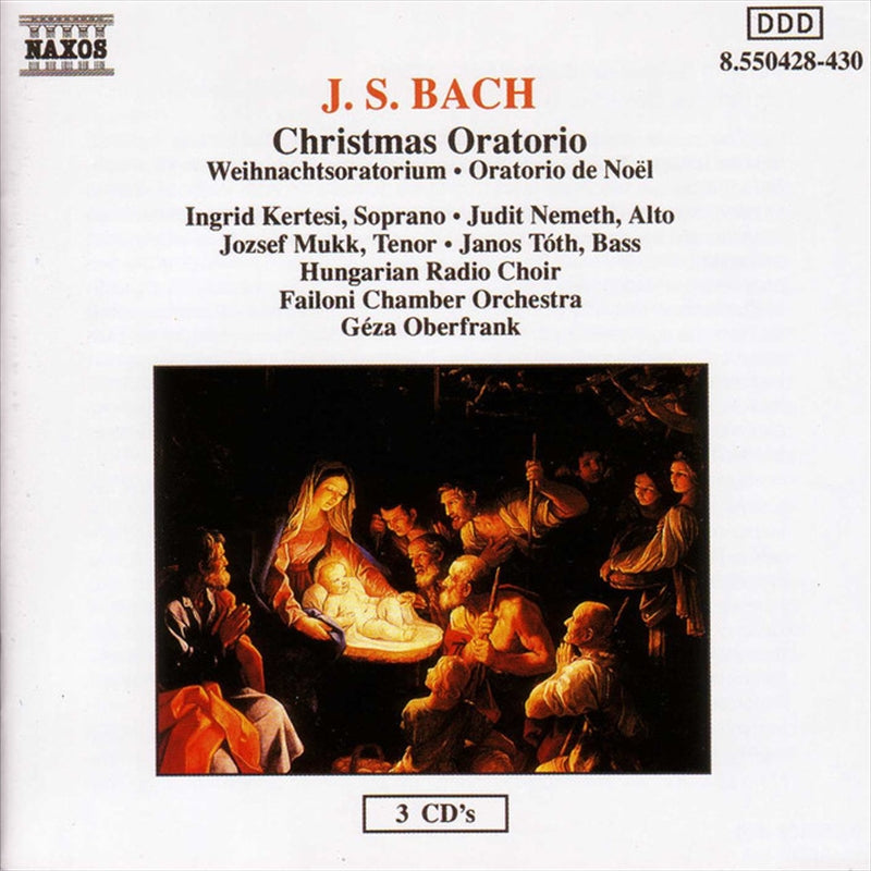 Music CDs: Bach:Christmas Oratorio Bwv248 - Kertesi,Nemeth, Cd Album