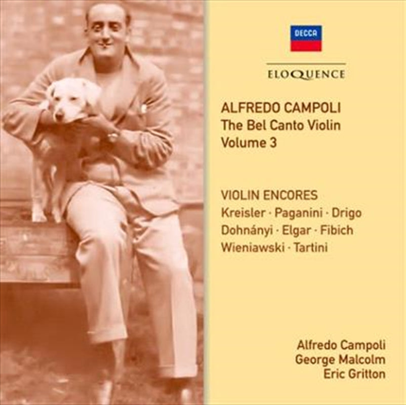 Music CDs: Bel Canto Violin: Vol 3 - Campoli, Alfredo Cd Album