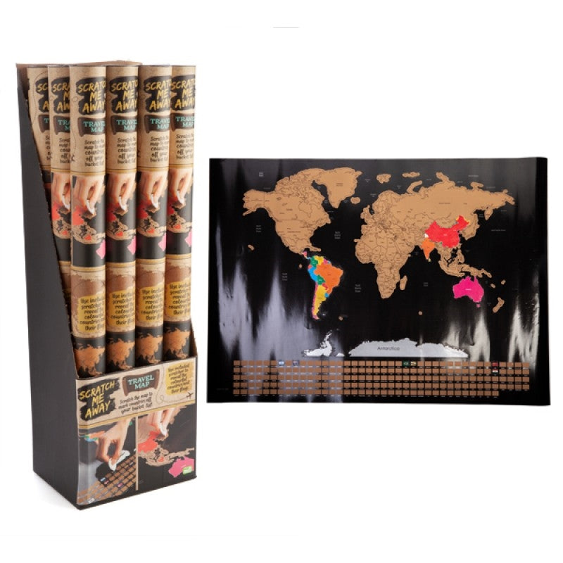 Calendars, Organisers & Planners: Scratch Me Away World Travel Map