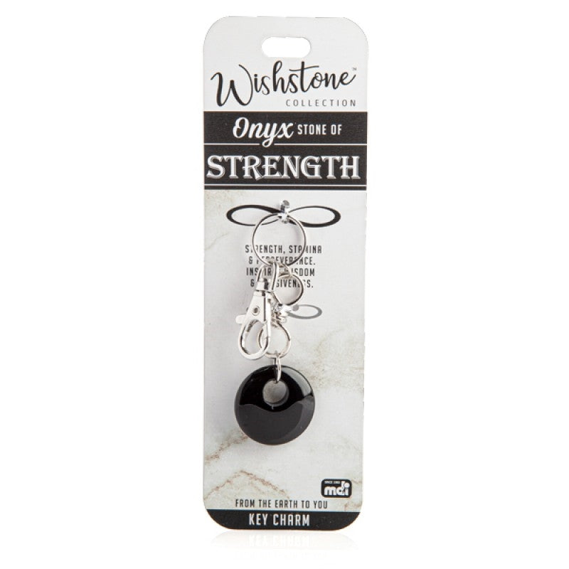 Wellness Accessories: Wishstone Collection Onyx Key Charm