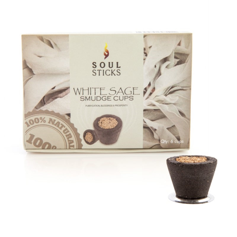 Wellness Accessories: Soul Sticks White Sage Incense Cup - Set of 6