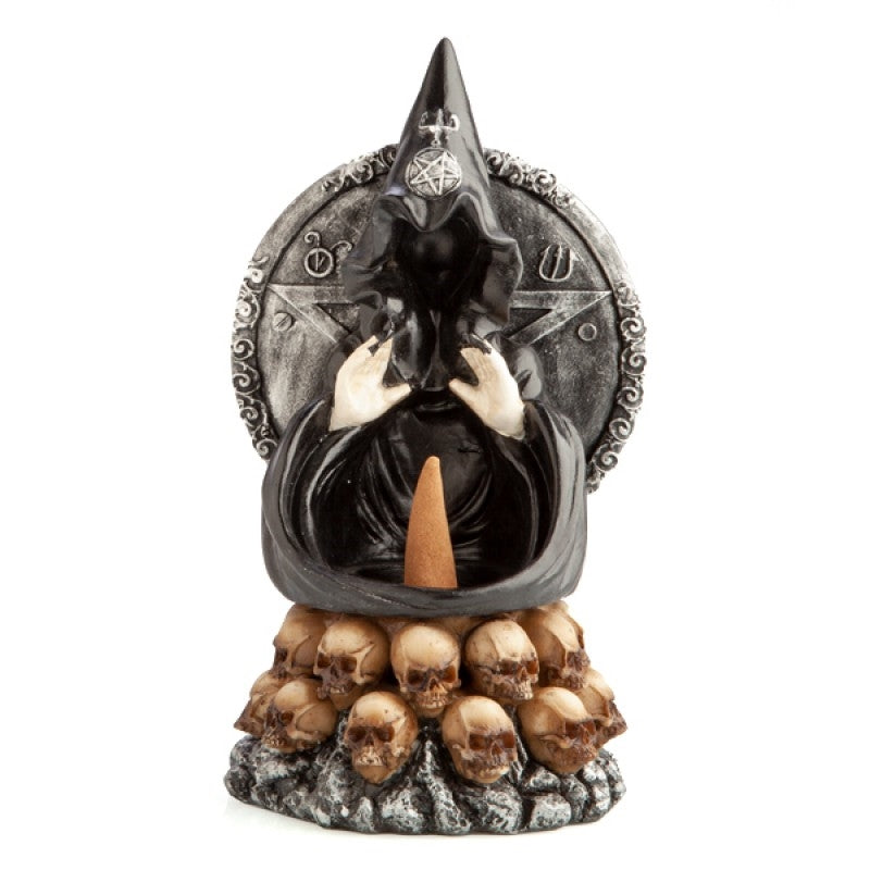 Wellness Accessories: Hooded Baphomet & Skulls Backflow Incense Burner