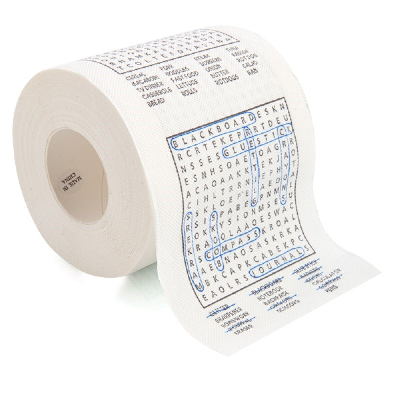 Toilet Paper Holders: Word Search Toilet Paper