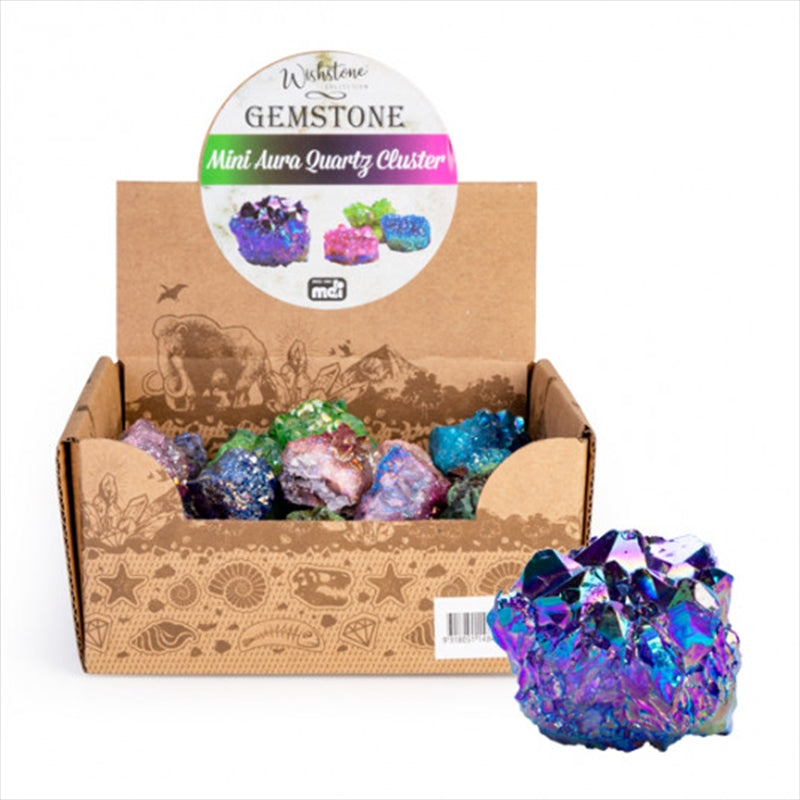 Wellness Accessories: Gemstone Mini Aura Quartz Cluster (SENT AT RANDOM)