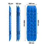 4WD Recovery Tools: X-BULL Recovery tracks kit Boards 4WD strap mounting 4x4 Sand Snow Car qrange GEN3.0 6pcs blue