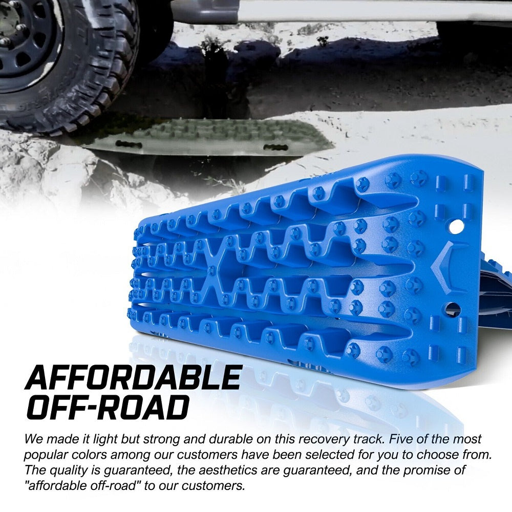 4WD Recovery Tools: X-BULL Recovery tracks kit Boards 4WD strap mounting 4x4 Sand Snow Car qrange GEN3.0 6pcs blue