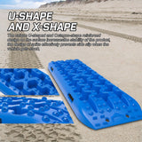 4WD Recovery Tools: X-BULL Recovery tracks kit Boards 4WD strap mounting 4x4 Sand Snow Car qrange GEN3.0 6pcs blue