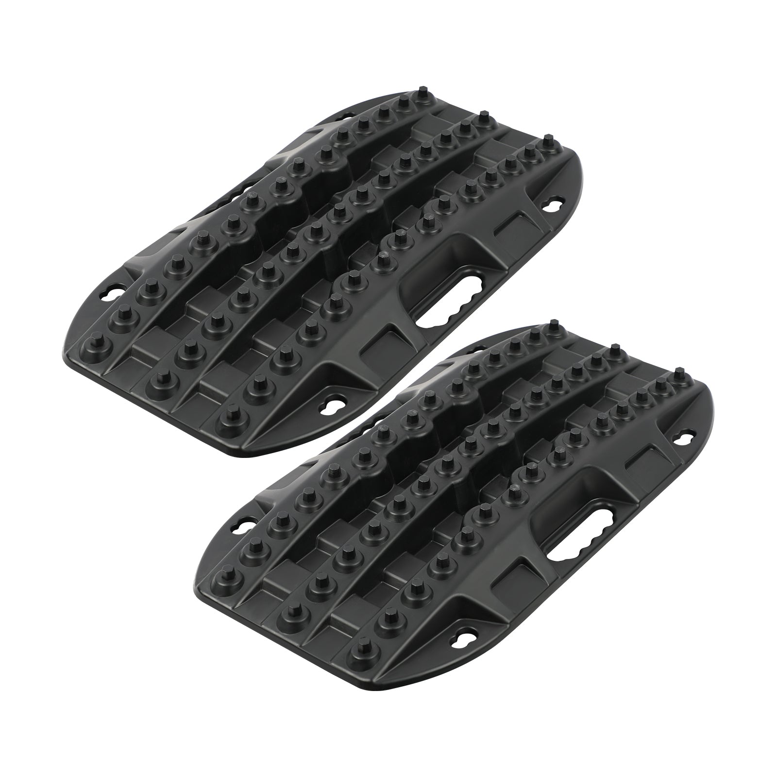 4WD Recovery Tools: X-BULL Mini Recovery Tracks Traction Boards Sand Mud Snow 4WD 4x4 Vehicle 1 Pair Black