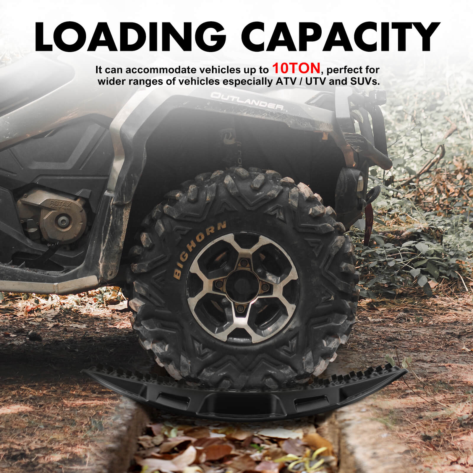 4WD Recovery Tools: X-BULL Mini Recovery Tracks Traction Boards Sand Mud Snow 4WD 4x4 Vehicle 1 Pair Black
