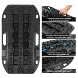 X-BULL Mini Recovery Tracks Traction Boards Sand Mud Snow 4WD 4x4 Vehicle 1 Pair Black