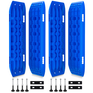 X-BULL 4X4 Recovery tracks 10T 2 Pairs/ Sand tracks/ Mud tracks/  Mounting Bolts Pins Gen 2.0 -Blue