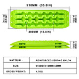4WD Recovery Tools: X-BULL Recovery Tracks Boards 10T 2PCS Truck Snow Mud 4WD Offroad Gen2.0 91cm Green