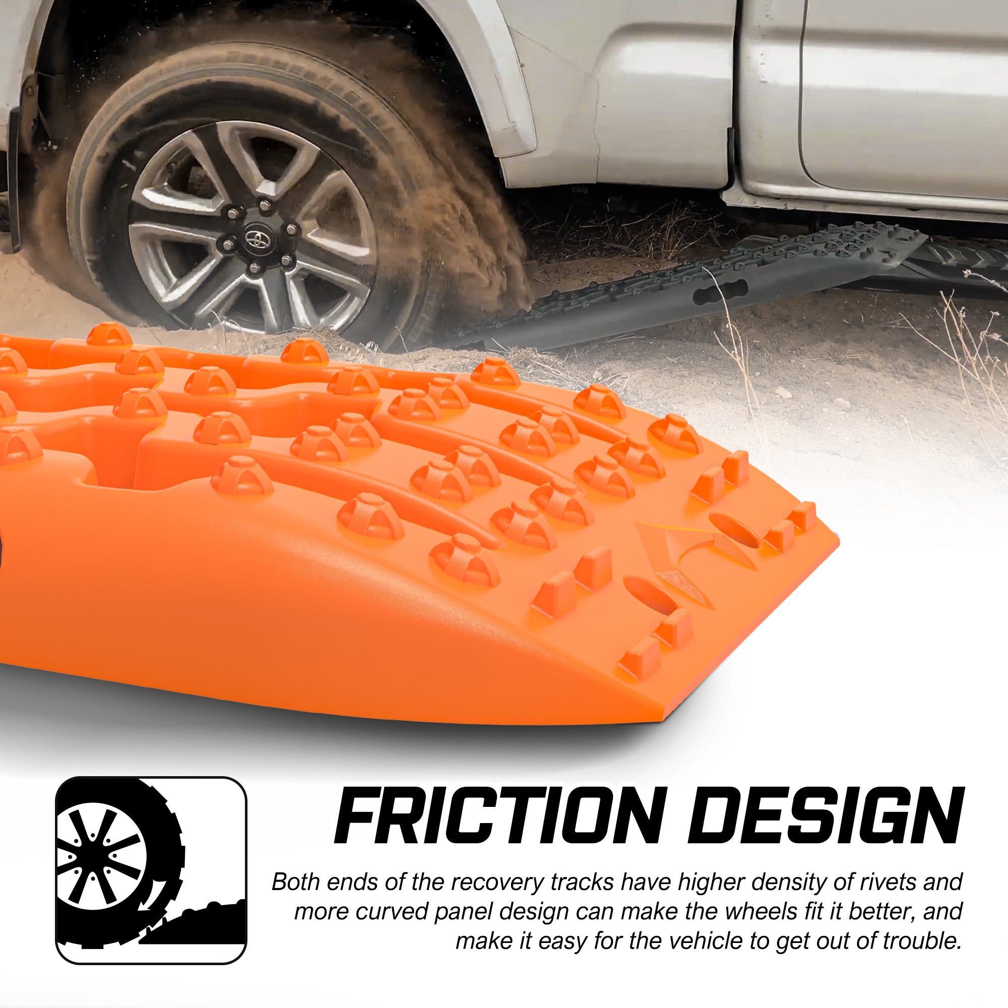 4WD Recovery Tools: X-BULL Recovery tracks Boards 10T 2 Pairs Sand Mud Snow With Mounting Bolts pins