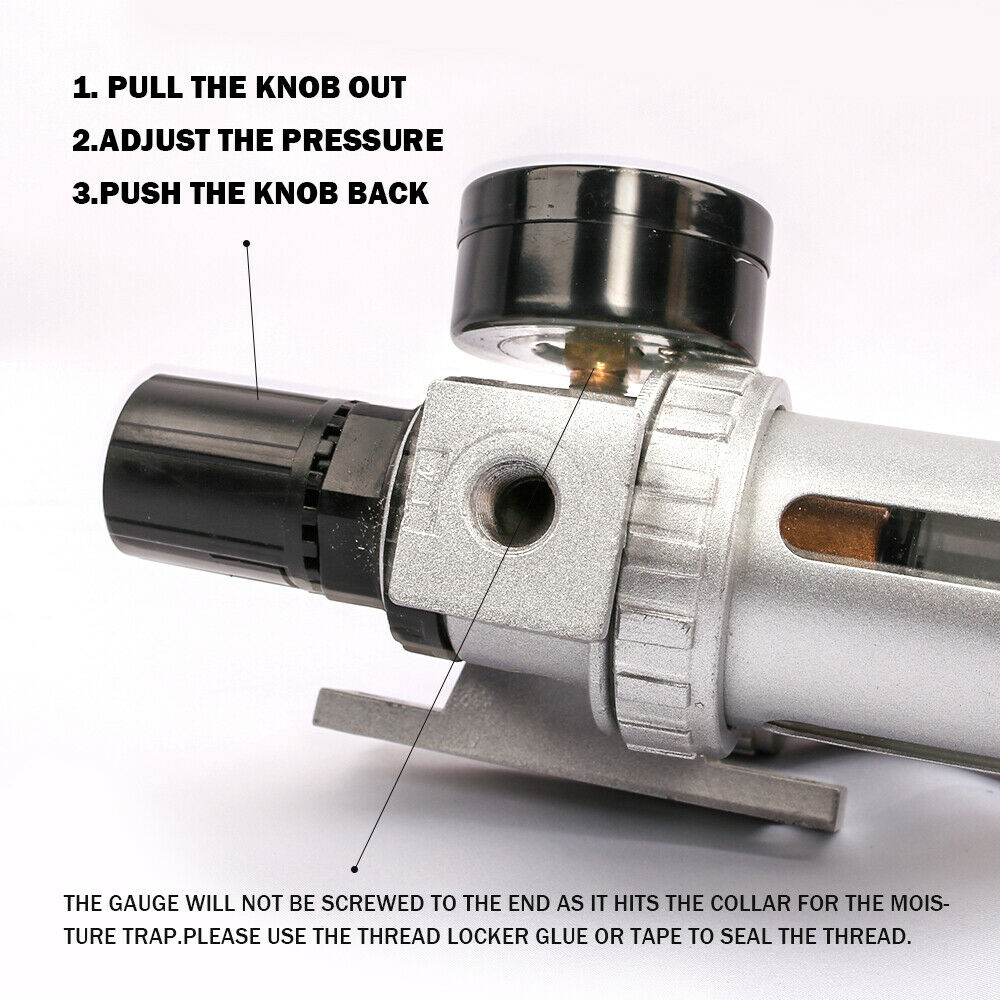 Automotive Repair & Speciality Tools: X-BULL Air Compressor Moisture Filter Water Trap Filter Regulator Mount Fitting