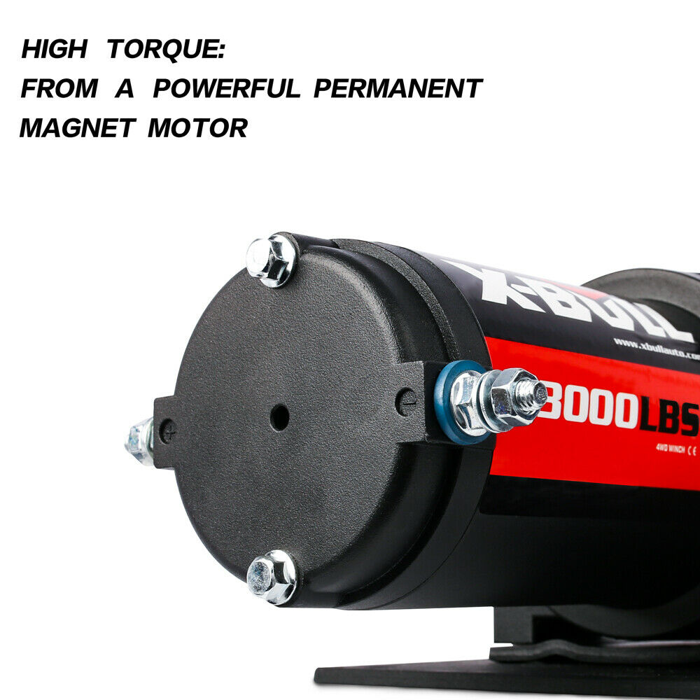 Automotive Lifts & Hoists: X-BULL Electric Winch 12V Wireless 3000lbs/1360kg Synthetic Rope BOAT ATV 4WD
