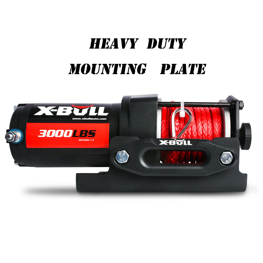 Automotive Lifts & Hoists: X-BULL Electric Winch 12V Wireless 3000lbs/1360kg Synthetic Rope BOAT ATV 4WD