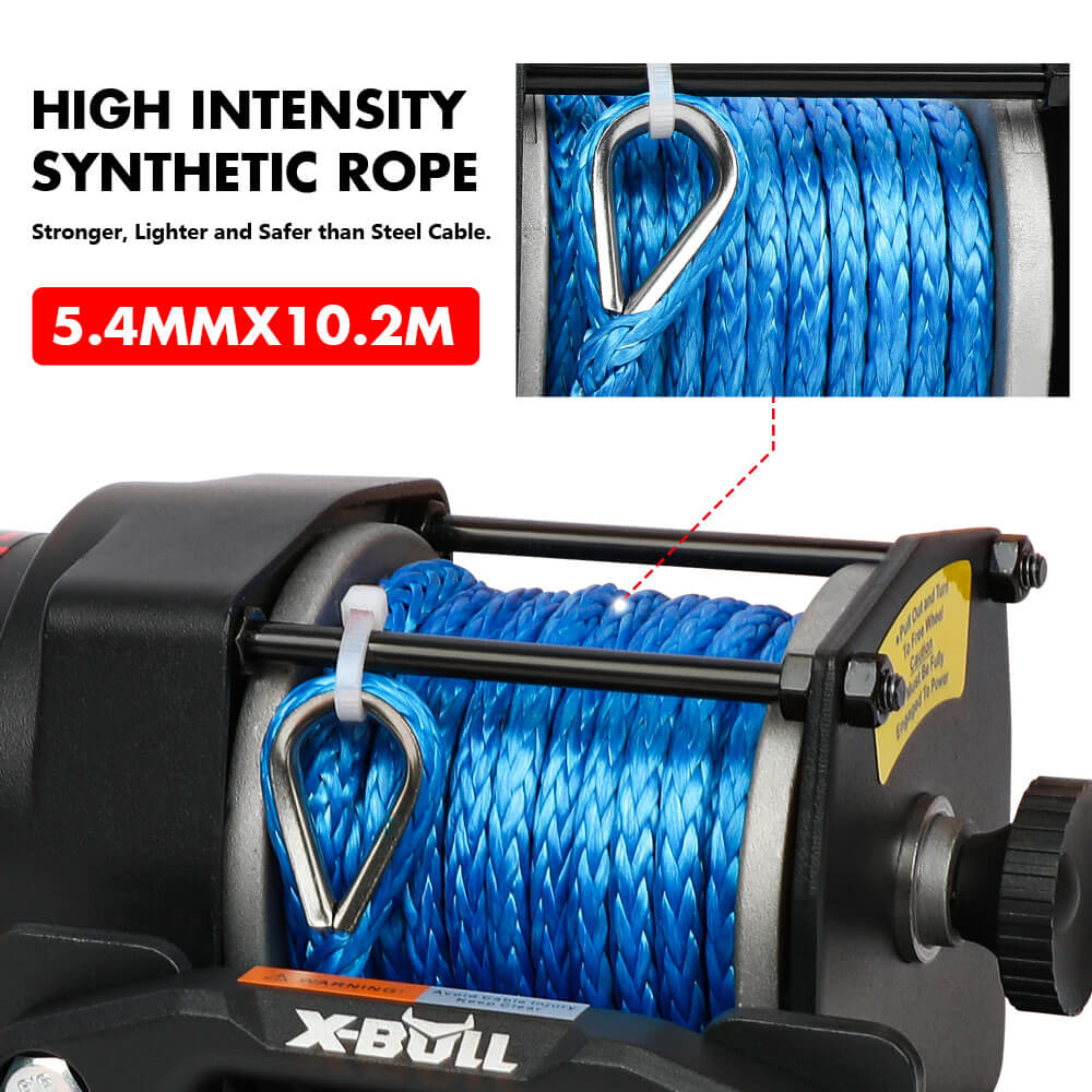 Automotive Lifts & Hoists: X-BULL 12V Electric Winch 3000LB ATV Winch Boat Trailer Winch Synthetic Rope