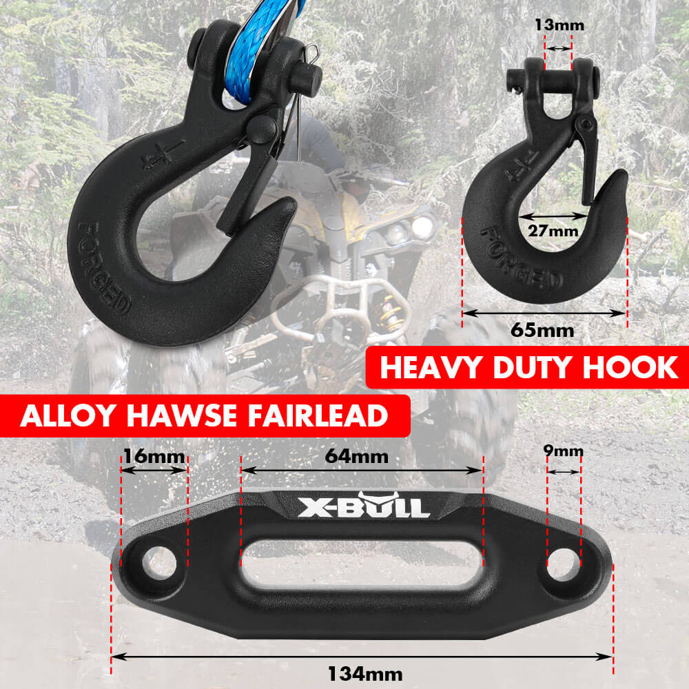 Automotive Lifts & Hoists: X-BULL 12V Electric Winch 3000LB ATV Winch Boat Trailer Winch Synthetic Rope