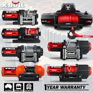 X-BULL Electric Winch 12V 3000LBS Synthetic Rope ATV UTV Boat Trailer With 2 X Wireless remote