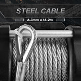 Boating Accessories: X-BULL Electric Winch 12V 5000LBS Wireless 15.2M Steel Cable ATV UTV 4WD Boat