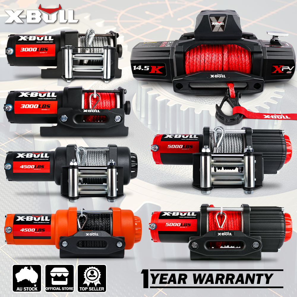 Automotive Parts: X-BULL Electric Winch 12V 5000LBS Steel Cable Wireless remote ATV UTV Boat Trailer