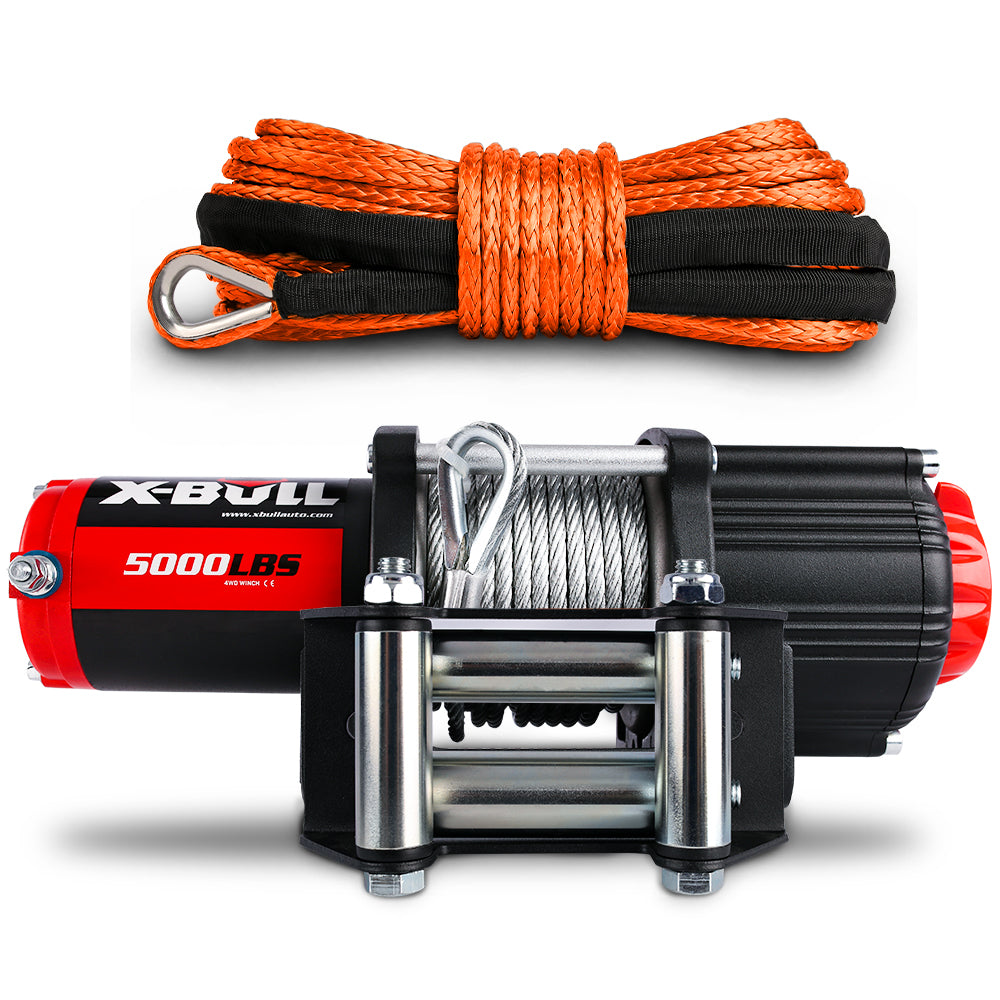 4WD Recovery Tools: X-BULL 12V Electric Winch 5000LBS Wireless Steel Cable ATV Boat With 13M Synthetic Rope
