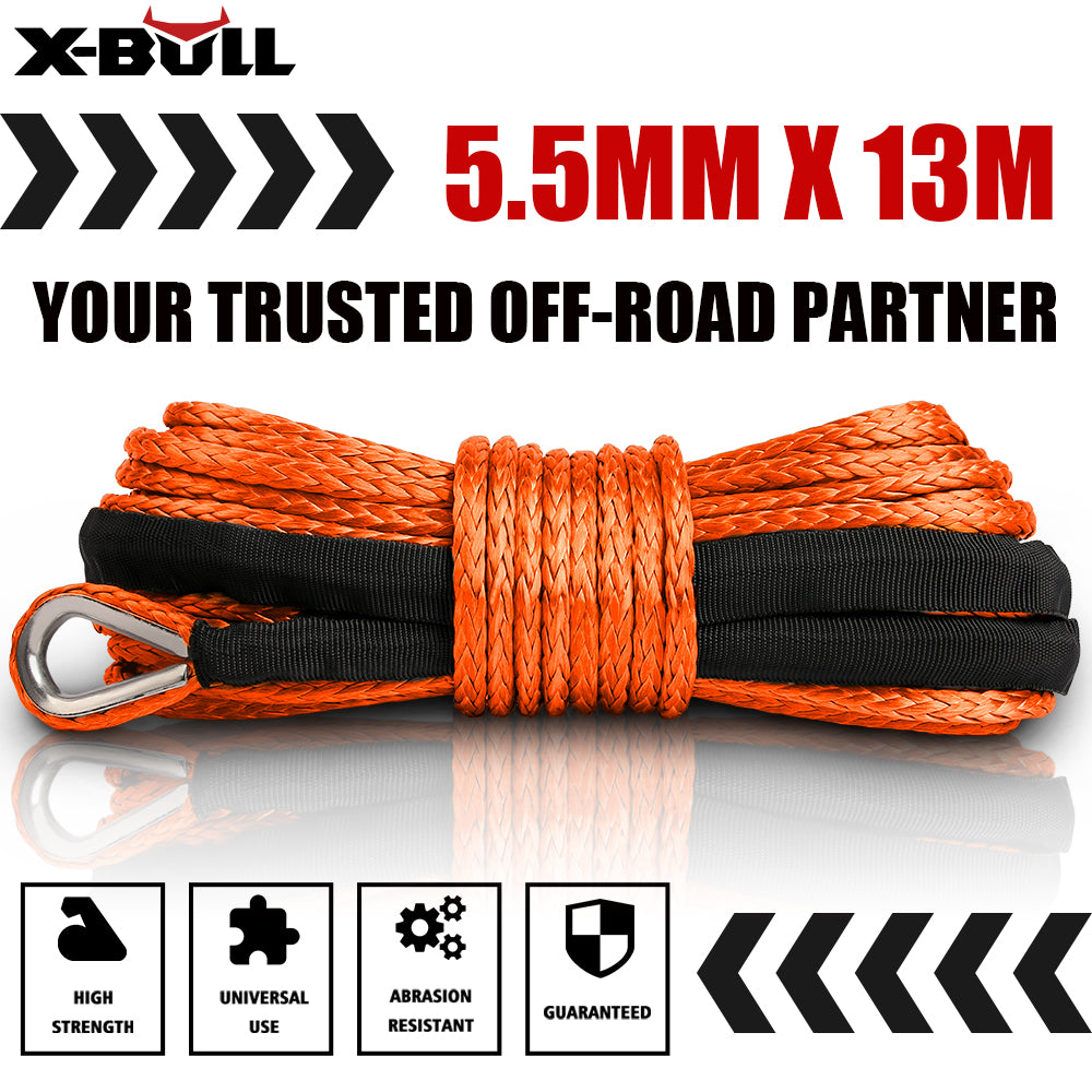 4WD Recovery Tools: X-BULL 12V Electric Winch 5000LBS Wireless Steel Cable ATV Boat With 13M Synthetic Rope