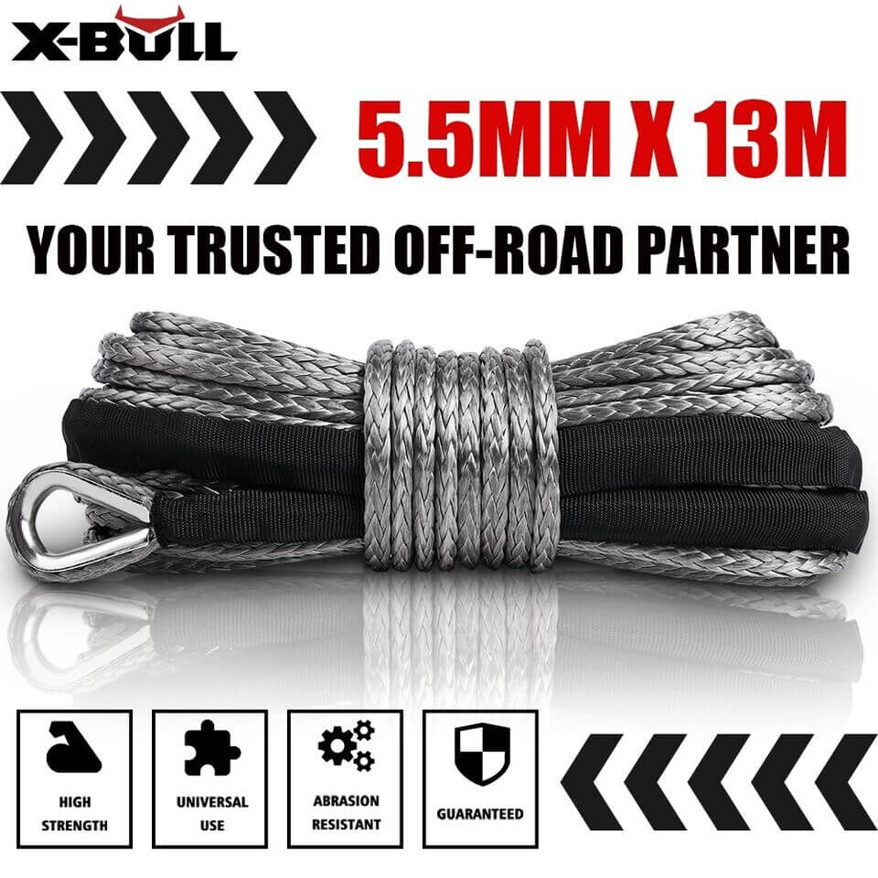 4WD Recovery Tools: X-BULL Electric Winch 12V 5000LBS Wireless Steel Cable ATV Boat With 13M Synthetic Rope