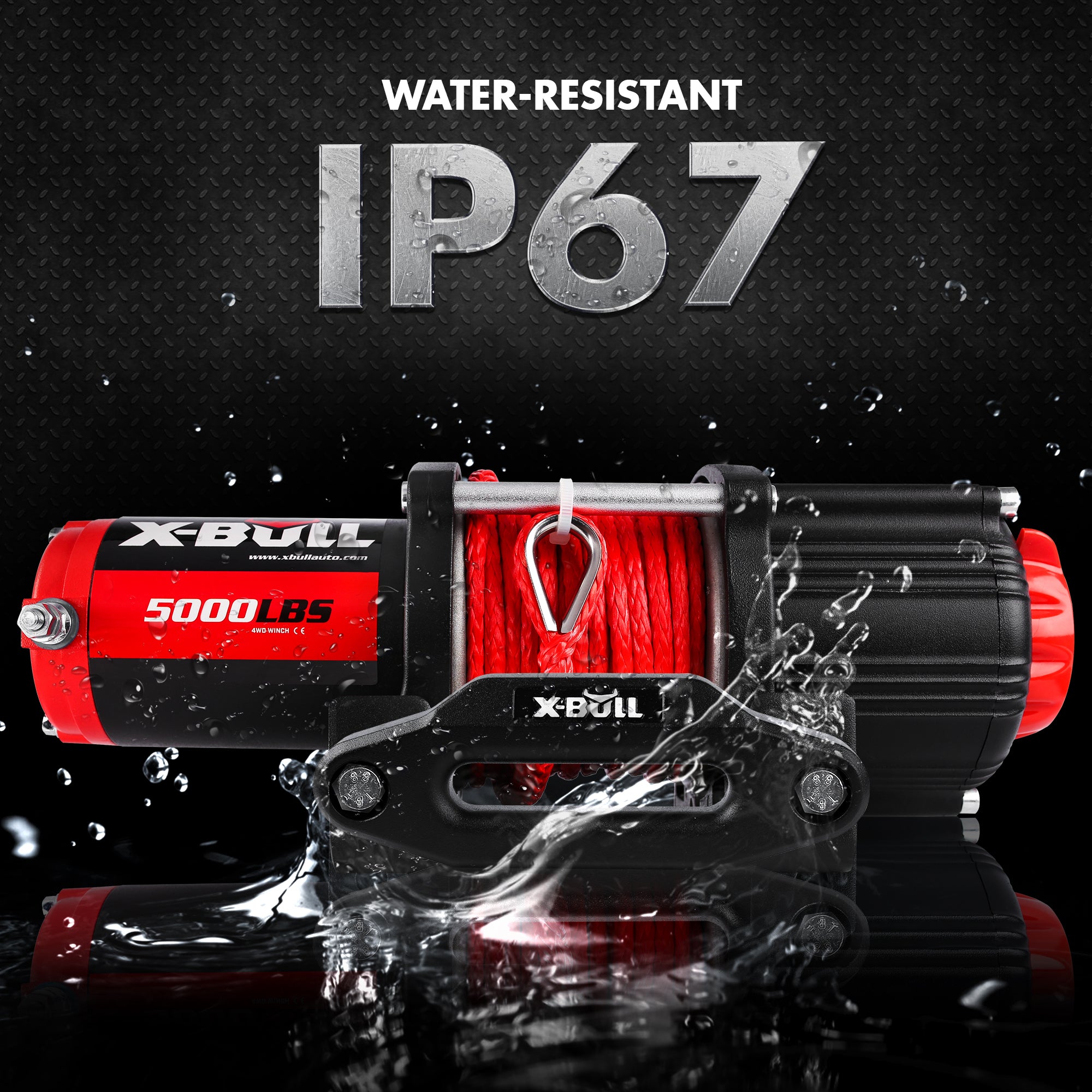 Automotive Lifts & Hoists: X-BULL Electric Winch 5000LBS 12V 15.2M Synthetic Rope Wireless ATV UTV 4WD Boat